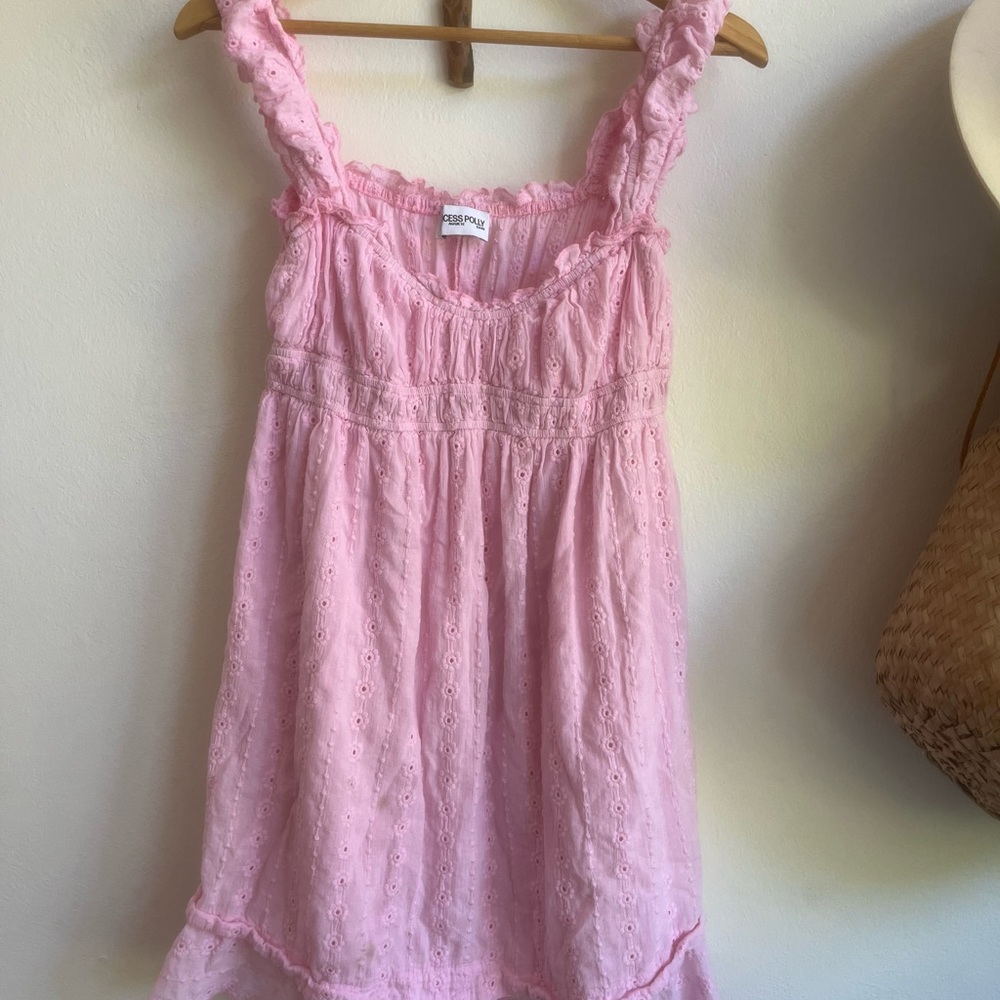 Princess Polly Pink Eyelet Dress